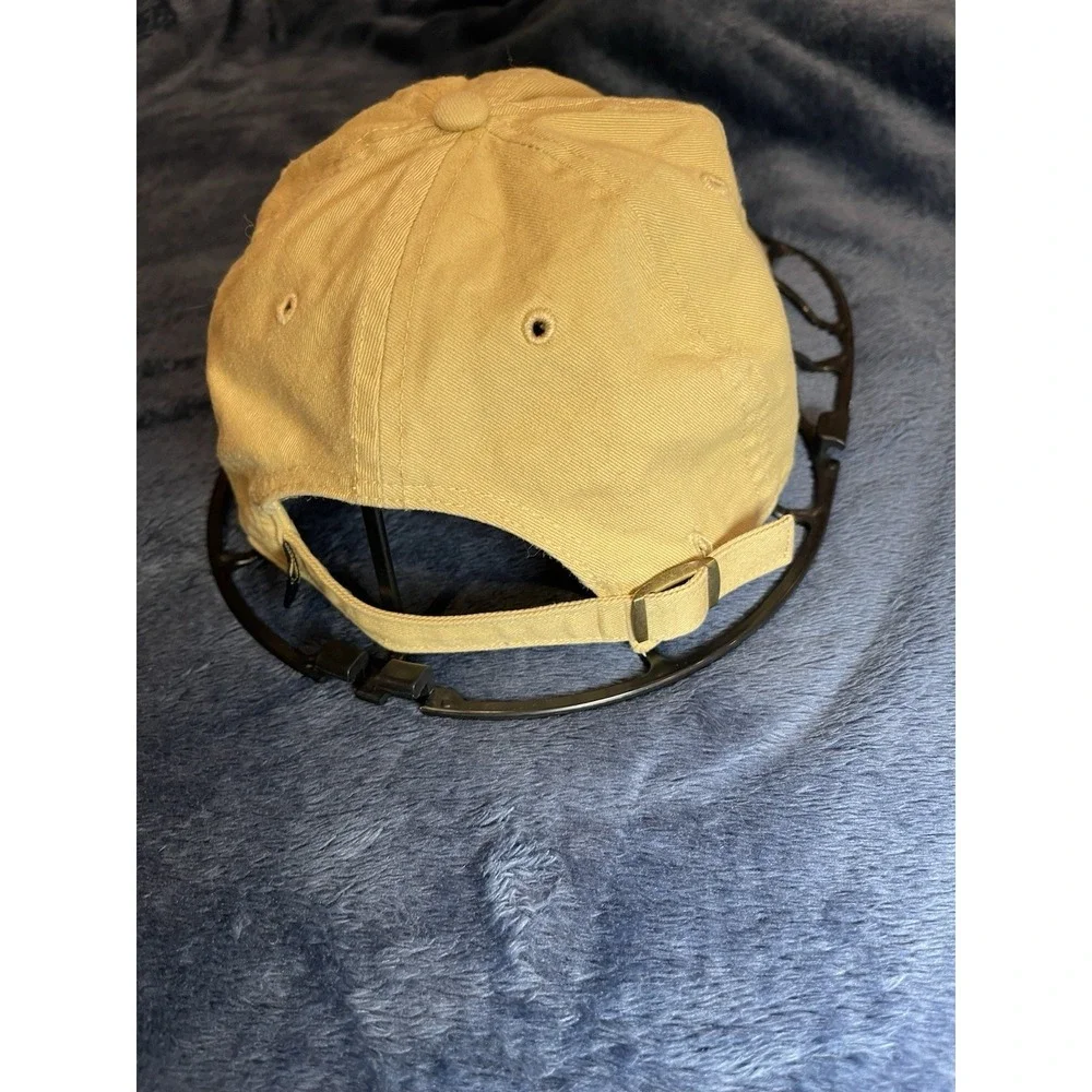 New Orleans Saint Hat 47 Brand Distressed Khaki Tan Cotton Strapback Dad Hat